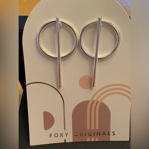 Foxy Originals Silver Hoop & Bar Earrings